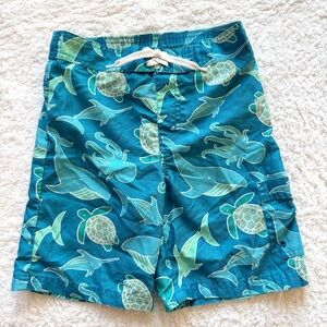 Janie And Jack Boys Swim Trunks Swimwear Pants Size 3 Blue Ocean Sea Animals